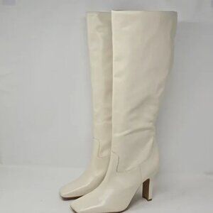 VINCE CAMUTO Kalinder Leather Tall Boot In Creamy White Size 7.5